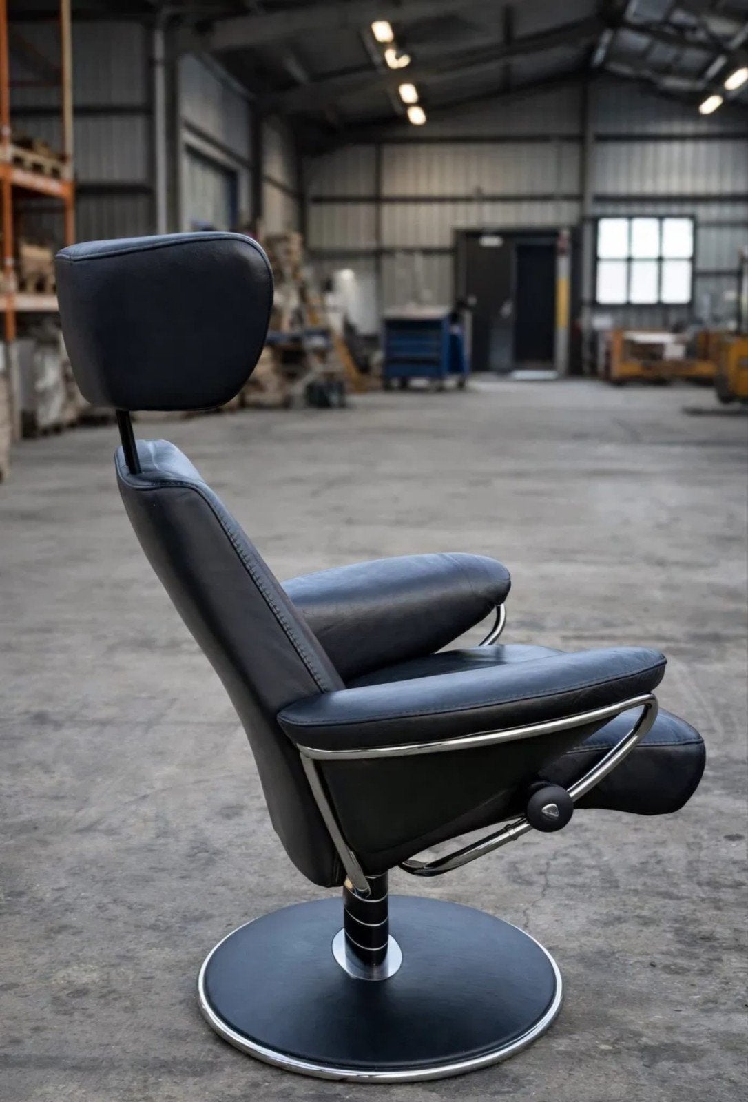 Stressless Jazz Fauteuil - Zwart Leer, Huis en Inrichting, Ophalen, Zwart, Modern, Comfort, Zo goed als nieuw