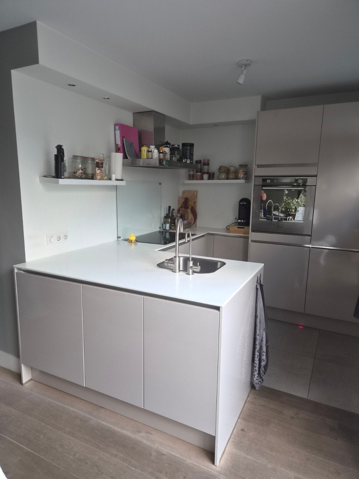 Complete keuken, Huis en Inrichting, Ophalen, Gebruikt, Wit, Hoekkeuken