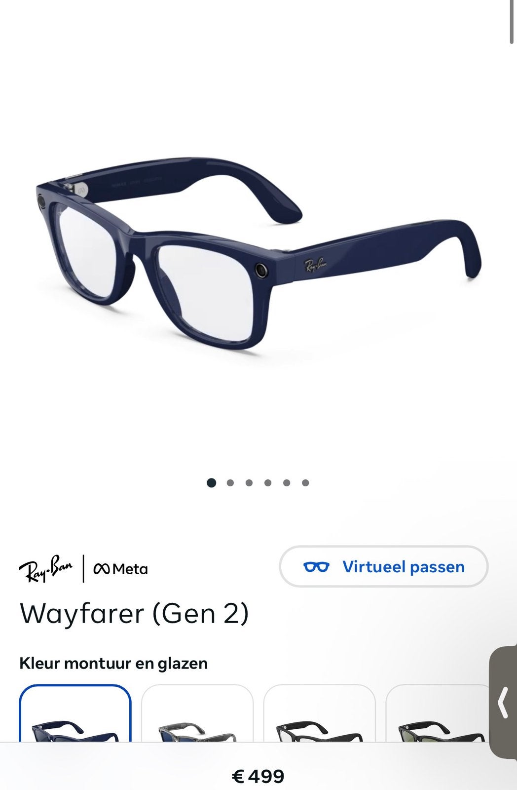 Rayban wayfarer gen 2 transtion blue /blauw, Ophalen, Zo goed als nieuw, Blauw, Ray-Ban