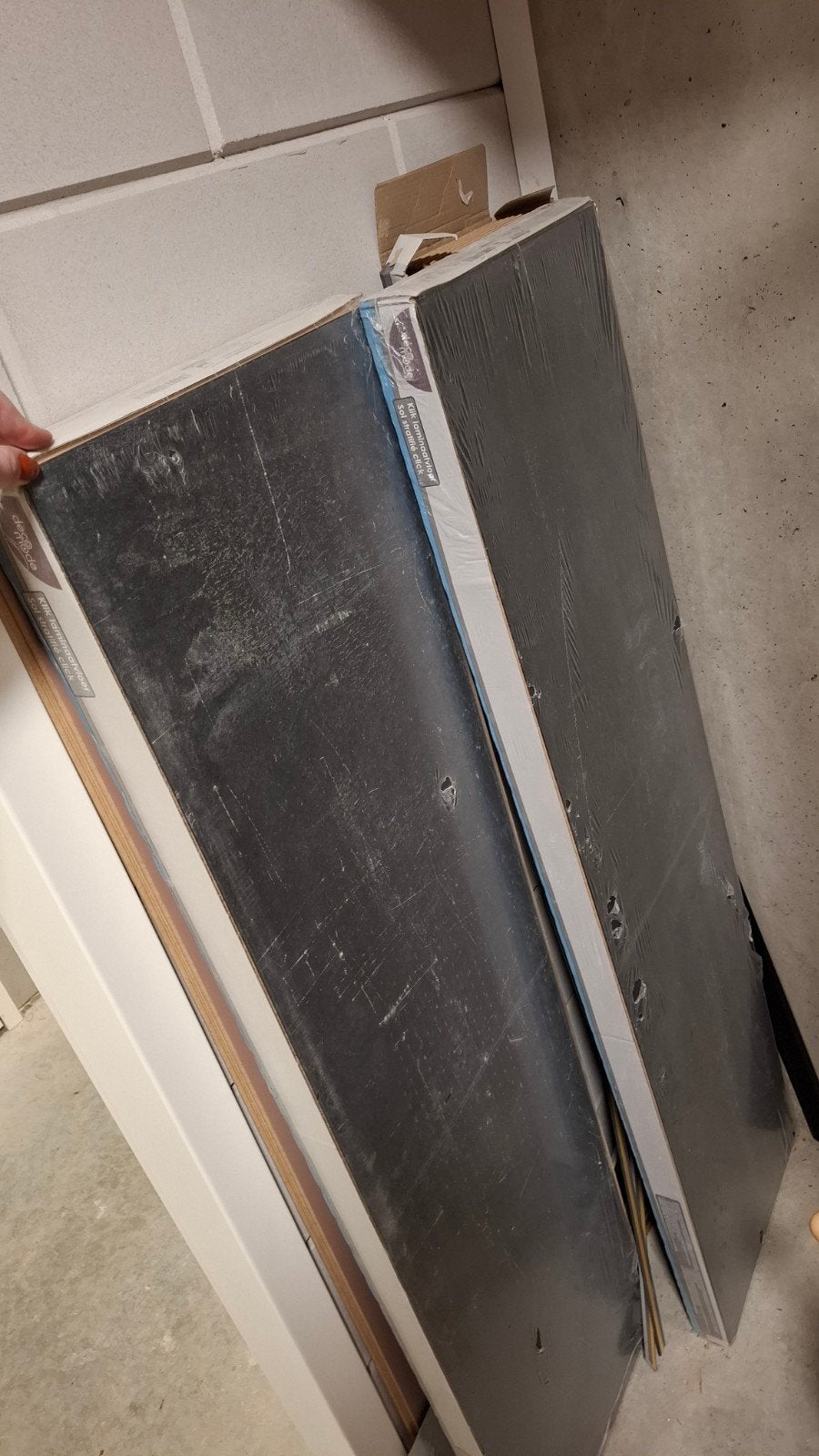 3x laminaat antraciet deco mode te koop, Ophalen, Nieuw, 5 tot 10 m², Laminaat