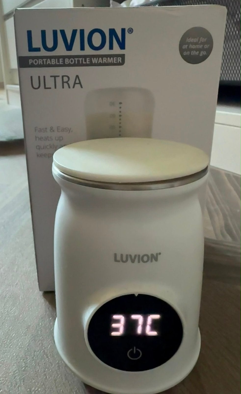 Luvion Portable Bottle Warmer Ultra – zeer goede staat, Ophalen, Zo goed als nieuw, Flessen- of potjesverwarmer