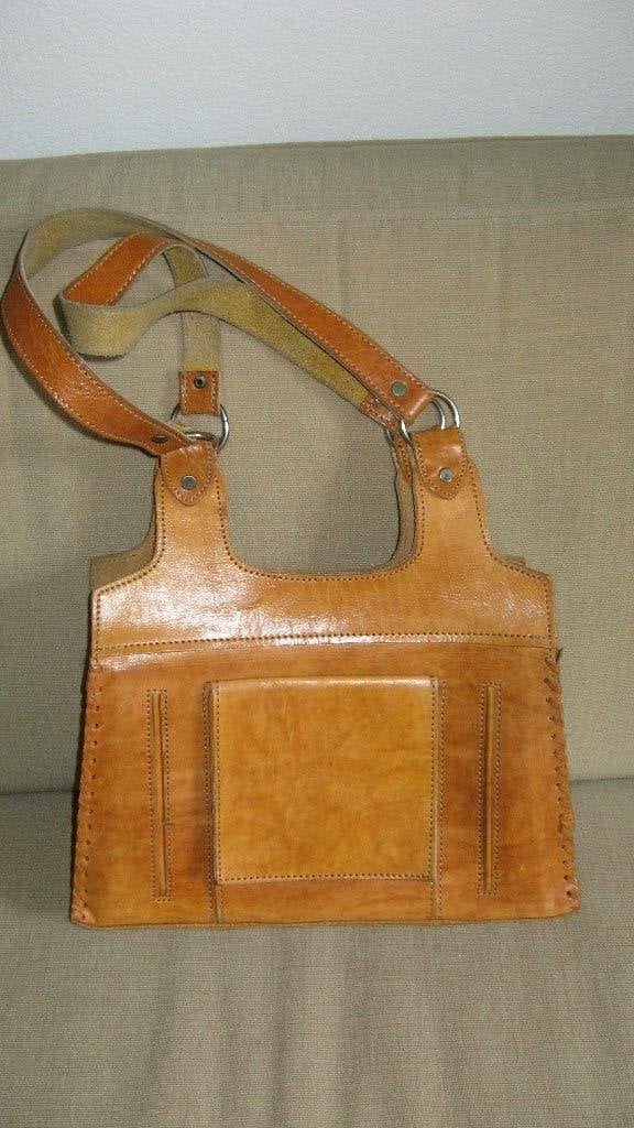 Mooie Handtas /schoudertas Zadelleer, Ophalen of Verzenden, Gebruikt, Bruin, Handtas