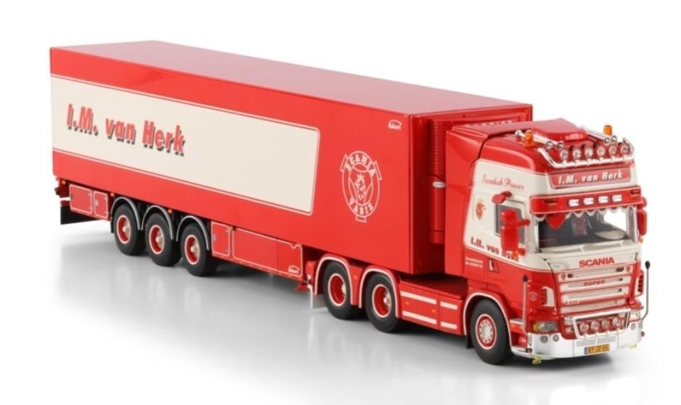 WSI SCANIA R5 TOPLINE + KOELTRAILER - VAN HERK, Wsi, ., Nieuw, Ophalen of Verzenden