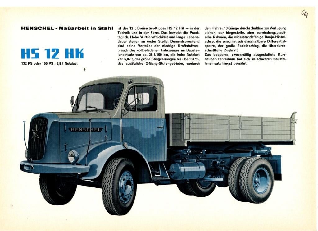 Henschel brochures 90+ originele folders, Verzenden, Zo goed als nieuw, Overige merken
