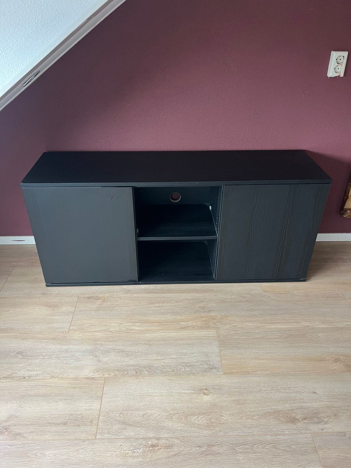 TV meubel zwart, Ophalen, Zo goed als nieuw, 25 tot 50 cm, Minder dan 100 cm