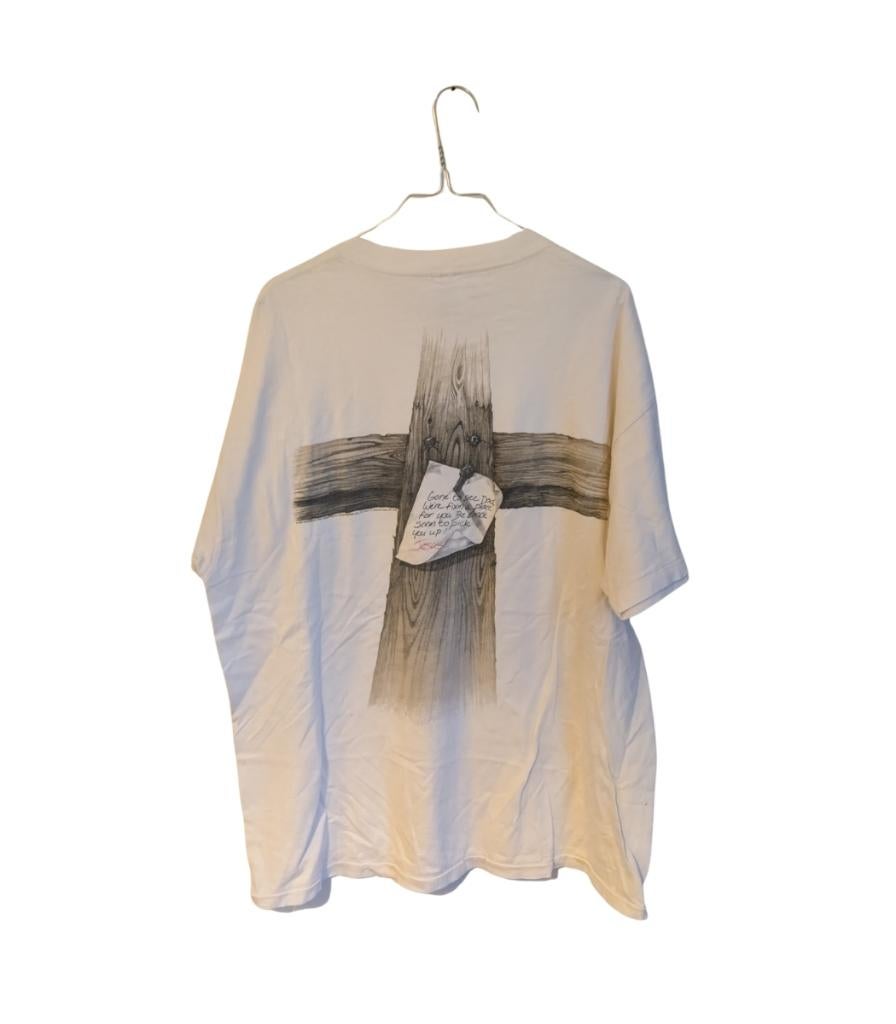 jesus gone to see dad tee – xl – white – delta single stitch, Delta, Delta, Wit, Delta