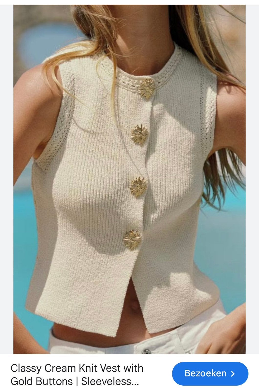 Zara gilet topje, Kleding | Dames, Tops, Beige, Nieuw, Ophalen of Verzenden, Maat 36 (S)
