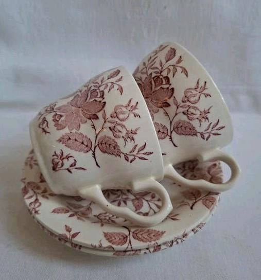 EIT English Ironstone Tableware Floral kop & schotels, Antiek en Kunst, Antiek | Servies los, Ophalen of Verzenden
