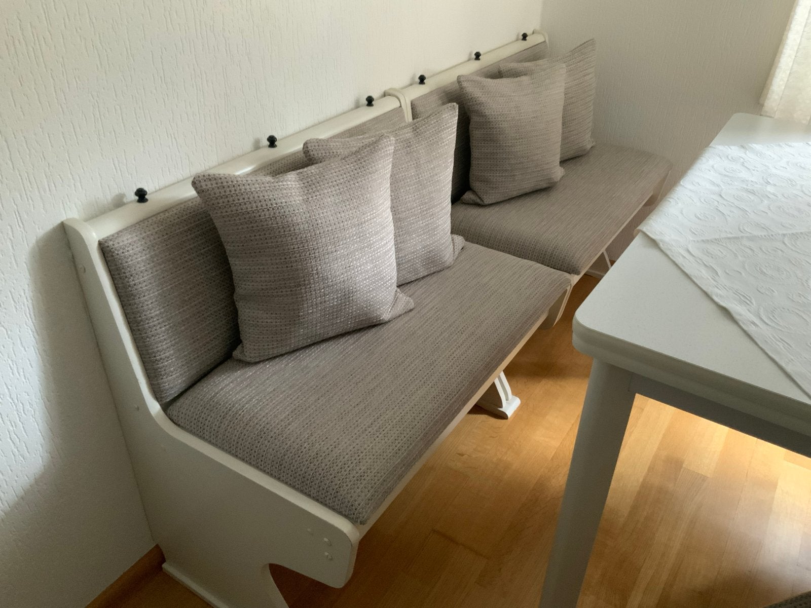 Eetkamerbanken en stoelen - Set van 2 banken en 2 stoelen, Ophalen, Twee, Wit, Zo goed als nieuw
