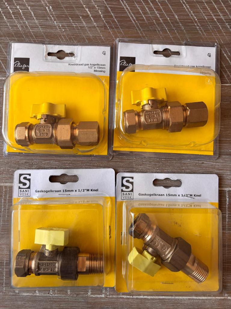 Gas kranen diversen, Witgoed en Apparatuur, Fornuizen, Ophalen of Verzenden, Nieuw, Gas