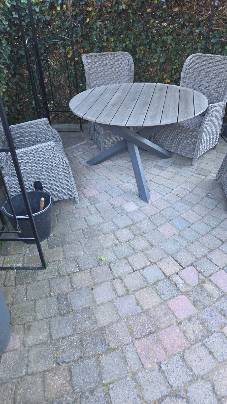 Tuintafel z.g.a.n 125cm, Ophalen, Zo goed als nieuw, Overige materialen, Tuinset