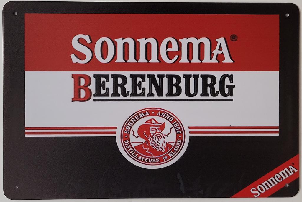 Sonnema berenburg logo reclamebord van metaal wandbord deco