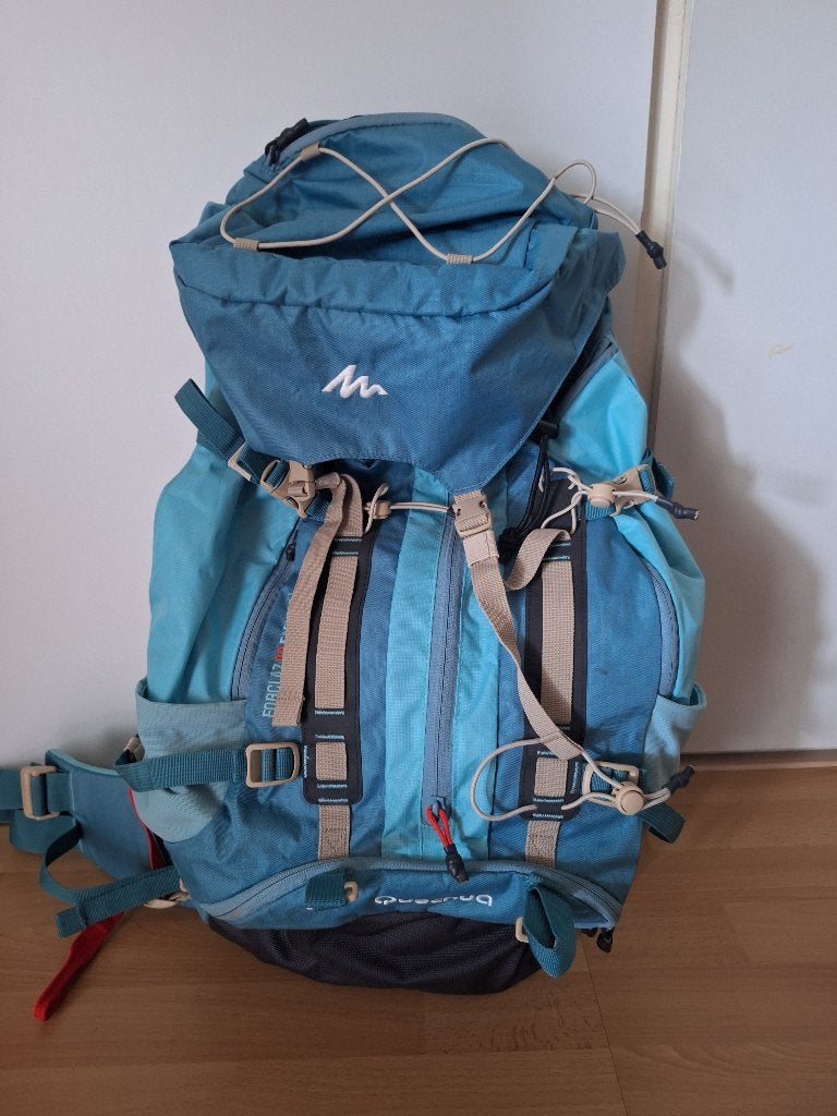 Quechua forclaz backpack easyfit 60l, 40 cm of meer, Zo goed als nieuw, 60 cm of meer, Ophalen
