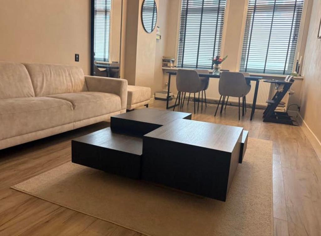 Eichholtz Salontafel Nerone - Charcoal grey Hotel chique, Ophalen, 100 tot 150 cm, Vierkant, Hotel chique, Eric Kuster