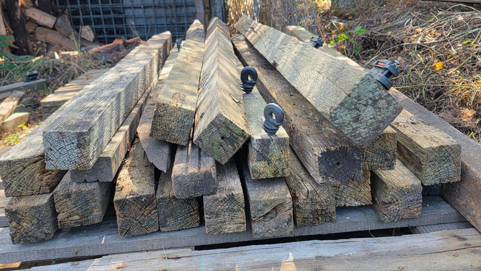 22 weidepalen 175 cm hardhout, Ophalen, Minder dan 180 cm, Palen, Hardhout