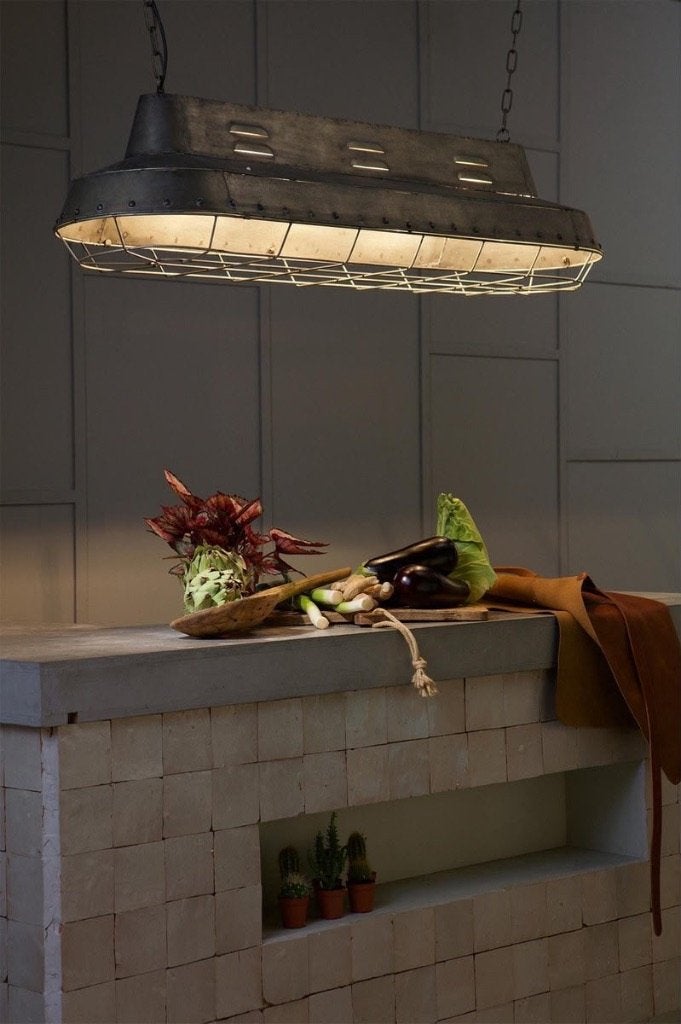 Spotlight hanglamp metaal, Huis en Inrichting, Ophalen, E27 (groot), Zo goed als nieuw, Metaal