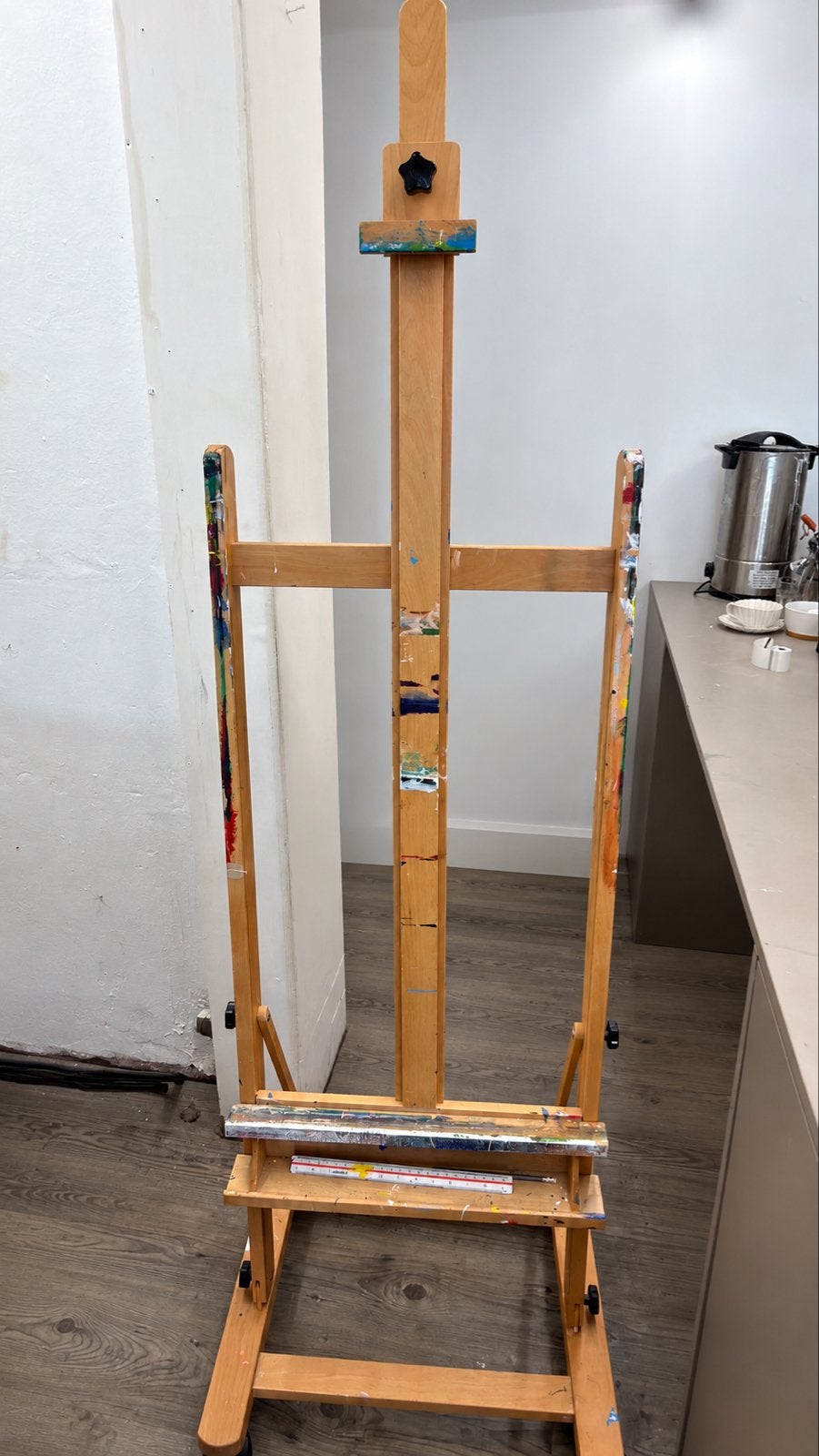 Grote houten schildersezel, Ophalen, Gebruikt, Ezel