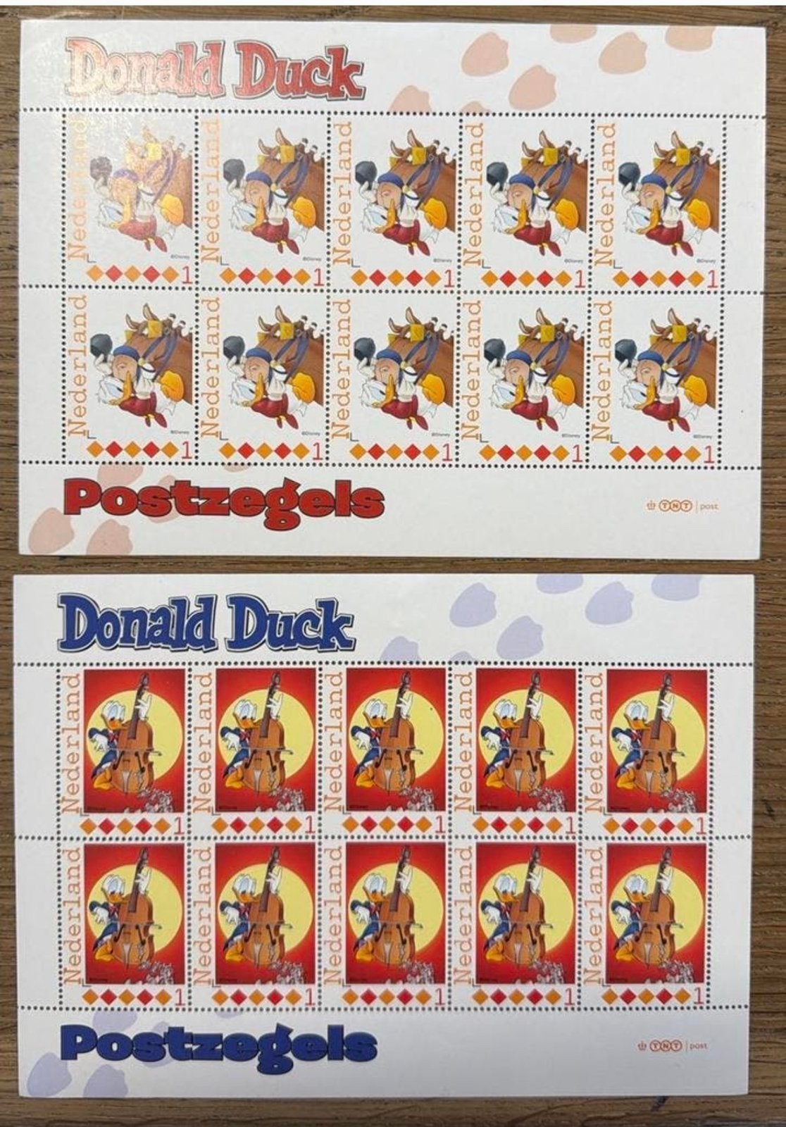 Postzegels pf. Donald Duck. Verschillende velletjes, Ophalen of Verzenden, Na 1940, Postfris