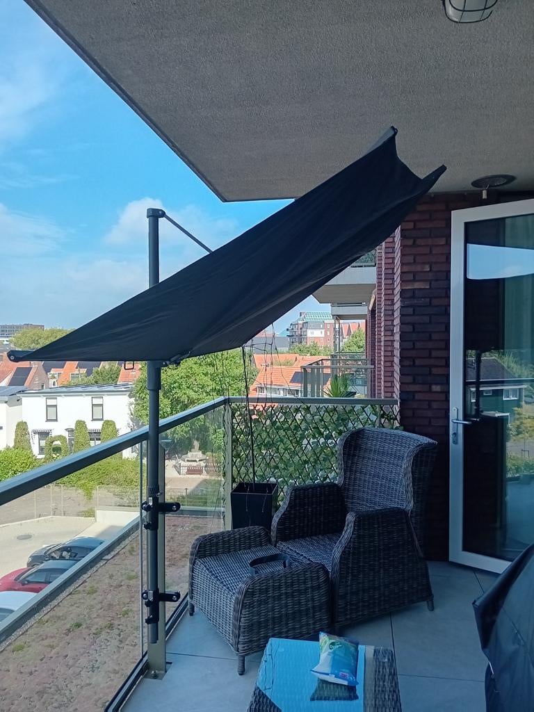 Balkon parasol, Ophalen, Verstelbaar, 2 tot 3 meter, Zweefparasol