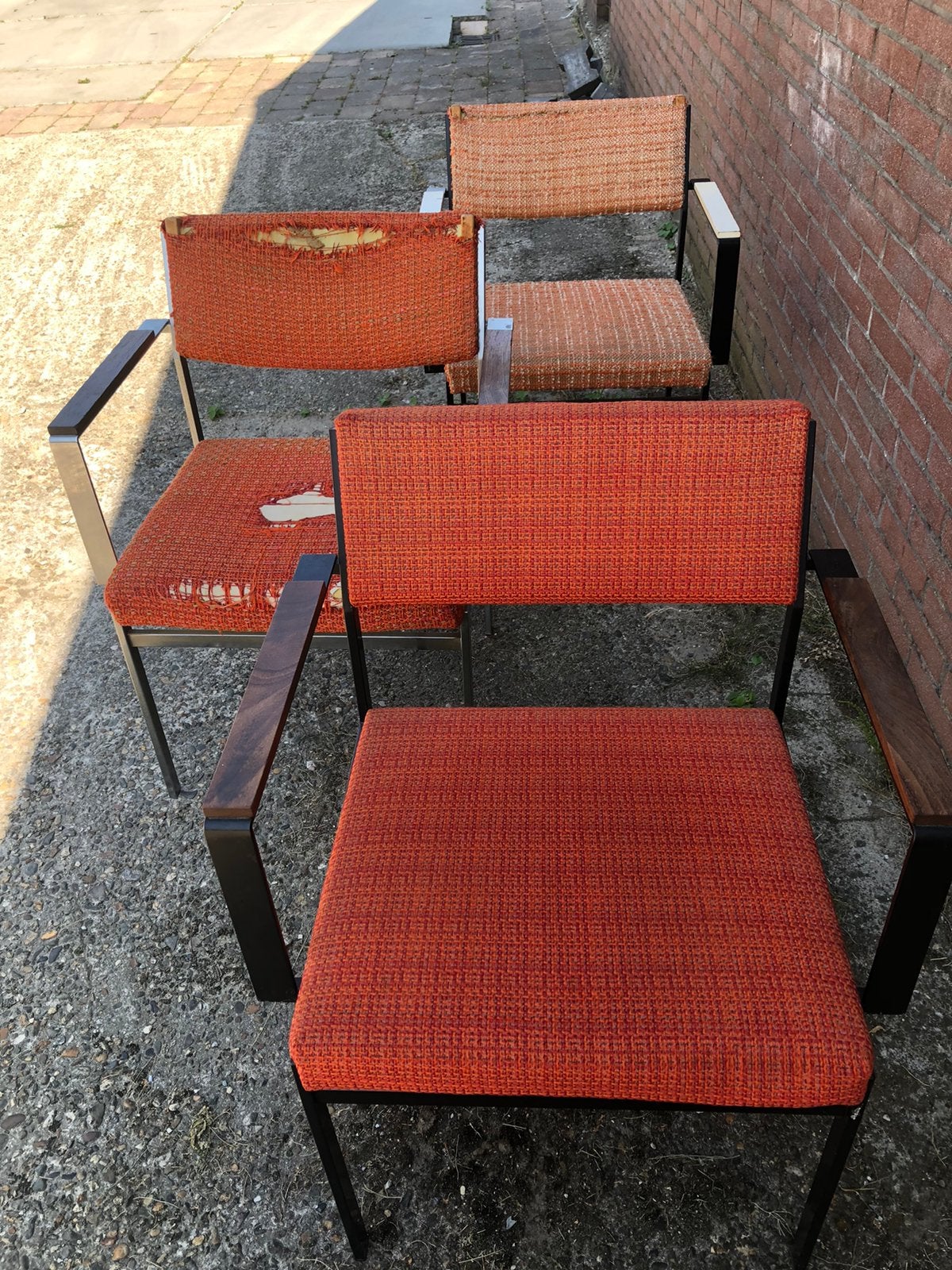 Drie x vintage Cees Braakman SM17 stoelen for Pastoe, Ophalen, Gebruikt, Drie