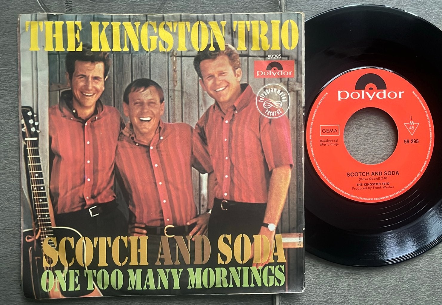 The Kingston Trio - Scotch and Soda 7” DE 1969, Ophalen of Verzenden, Gebruikt, Pop