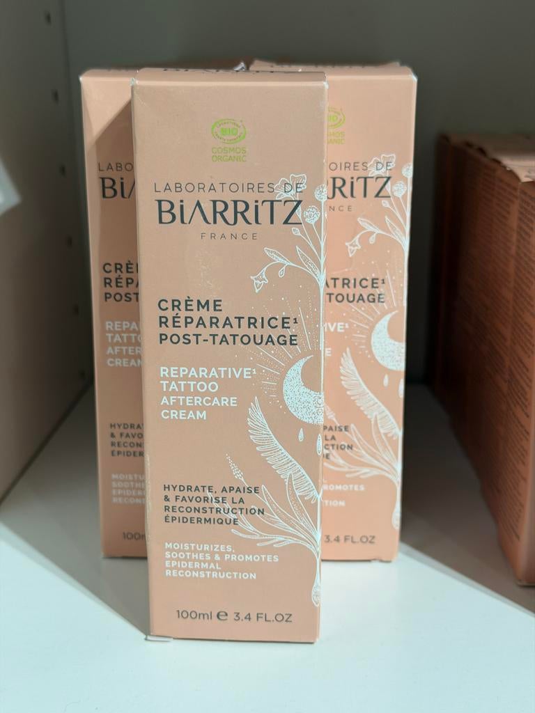 Biarritz Crème Réparatrice Post-Tatouage - Tattoo Nazorg, Ophalen of Verzenden, Nieuw, Gehele gezicht, Verzorging