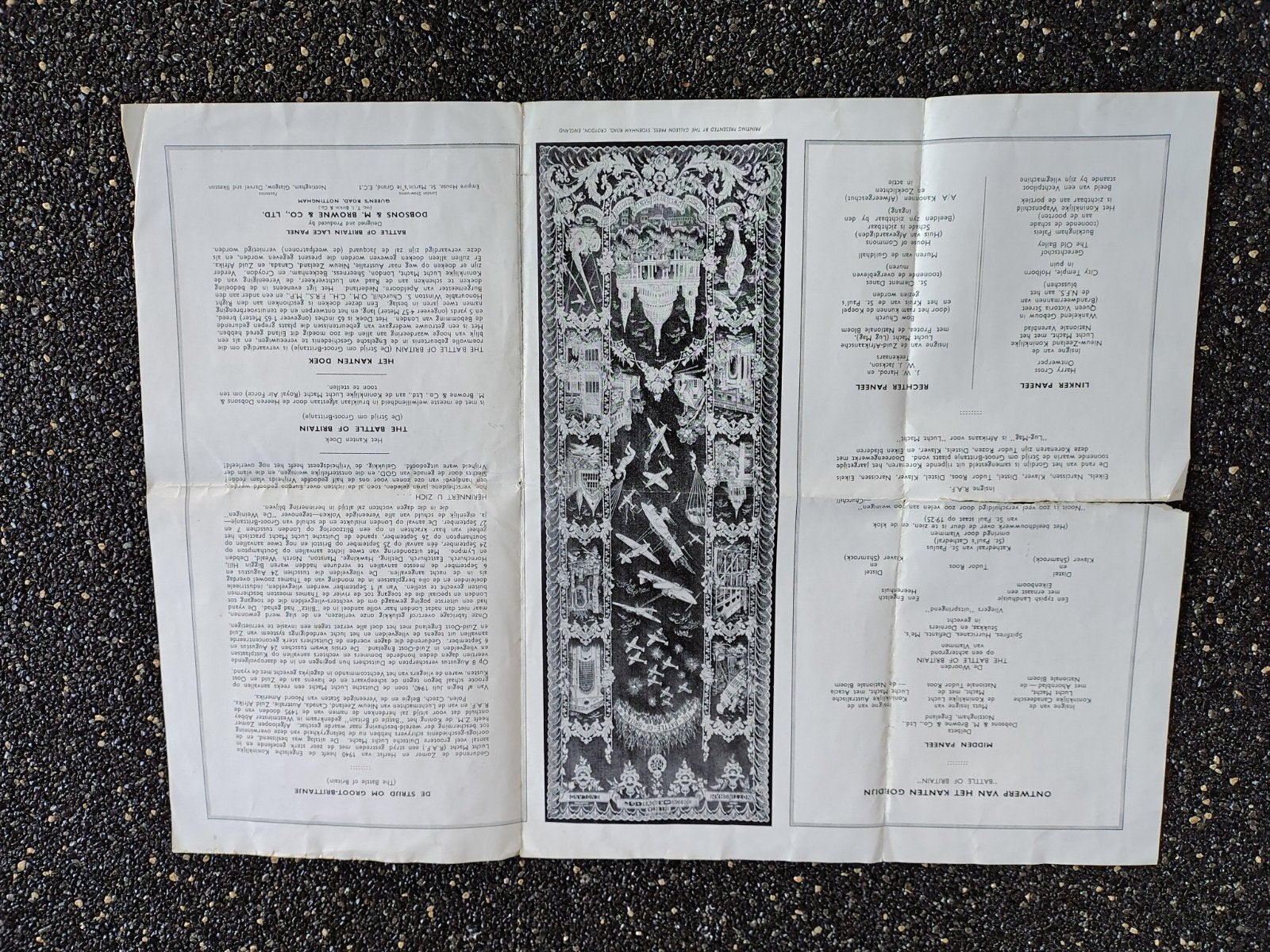 Historisch document: The Battle of Britain kantpaneel, Verzenden