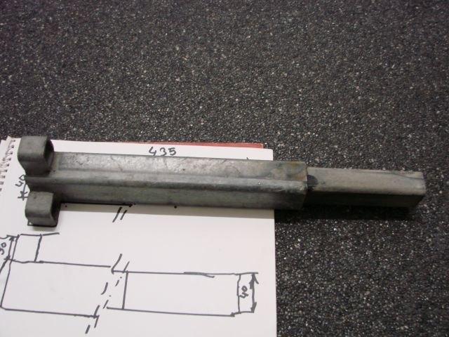 rongenpaal voor aanhangwagen 435 mm, Ophalen of Verzenden, Gebruikt