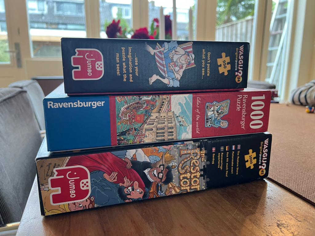 3 puzzels wasgij en ravensburger, Ophalen, 500 t/m 1500 stukjes, Zo goed als nieuw