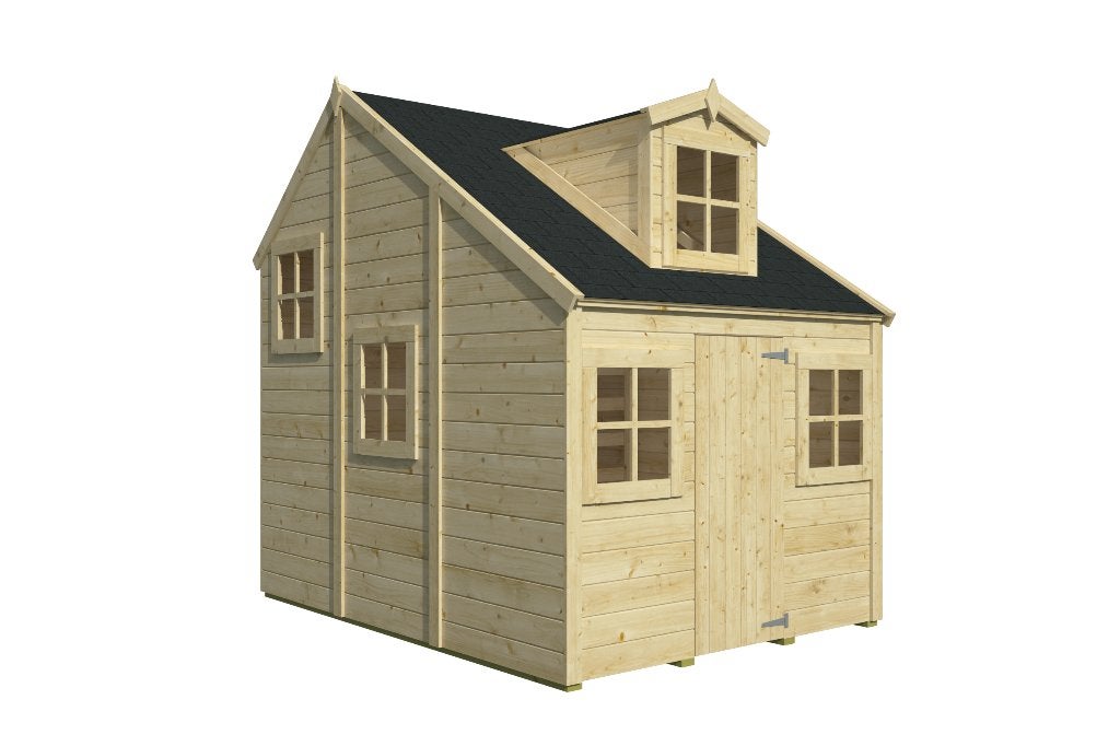 Houten speelhuisje Alice | met verdieping en dakkapel!, Kinderen en Baby's, Speelgoed | Buiten | Speelhuisjes, Welles Tuinhout