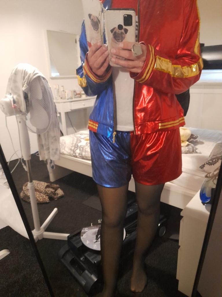 Harley Quinn kostuum jasje en broekje, Carnaval, Kleding, Ophalen, Maat 38/40 (M)