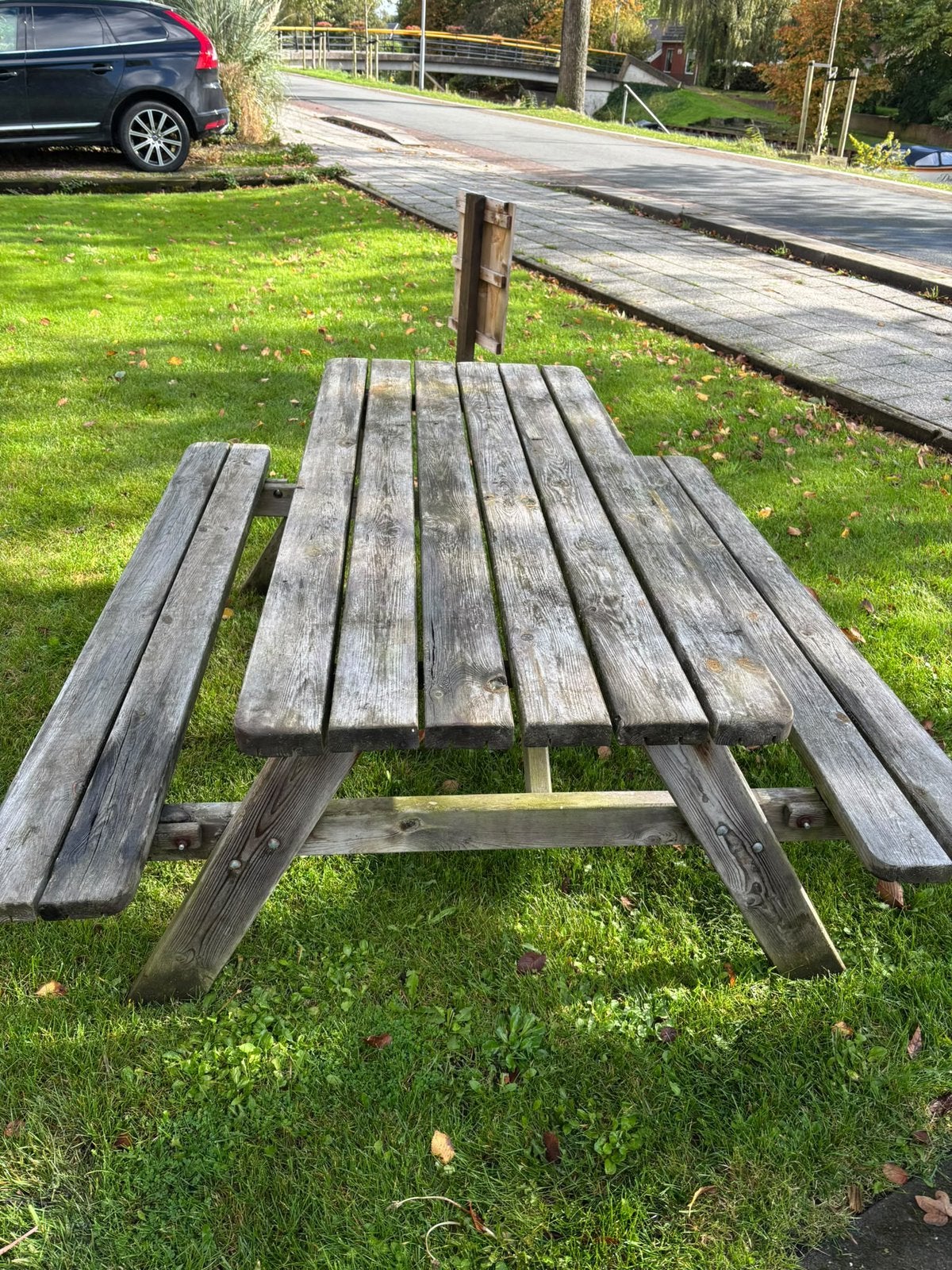 Picknick tafel, Tuin en Terras, Ophalen, Gebruikt, Inklapbaar, Rechthoekig