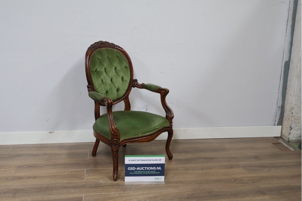 Vintage Neo-Rococo fauteuil, Ophalen of Verzenden, Niet ingevuld, Niet ingevuld, Niet ingevuld
