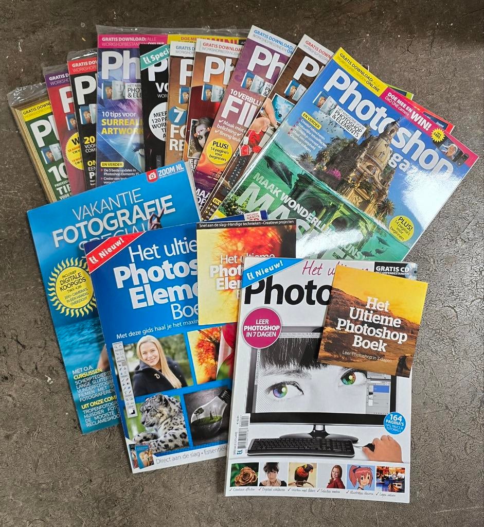Photoshop Tijdschriften als nieuw incl. 2 CD-ROMs, Boeken, Tijdschriften en Kranten, Ophalen of Verzenden, Zo goed als nieuw, Overige typen
