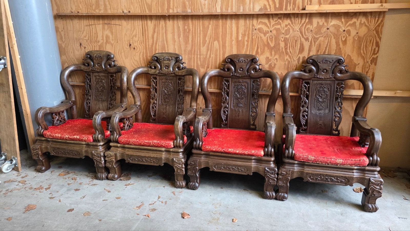 4 super zware antieke Chinese stoelen, Ophalen