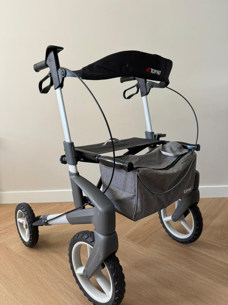 Rollator Topro Troja Olympos S off road banden tasje, Ophalen, Opvouwbaar, Gebruikt