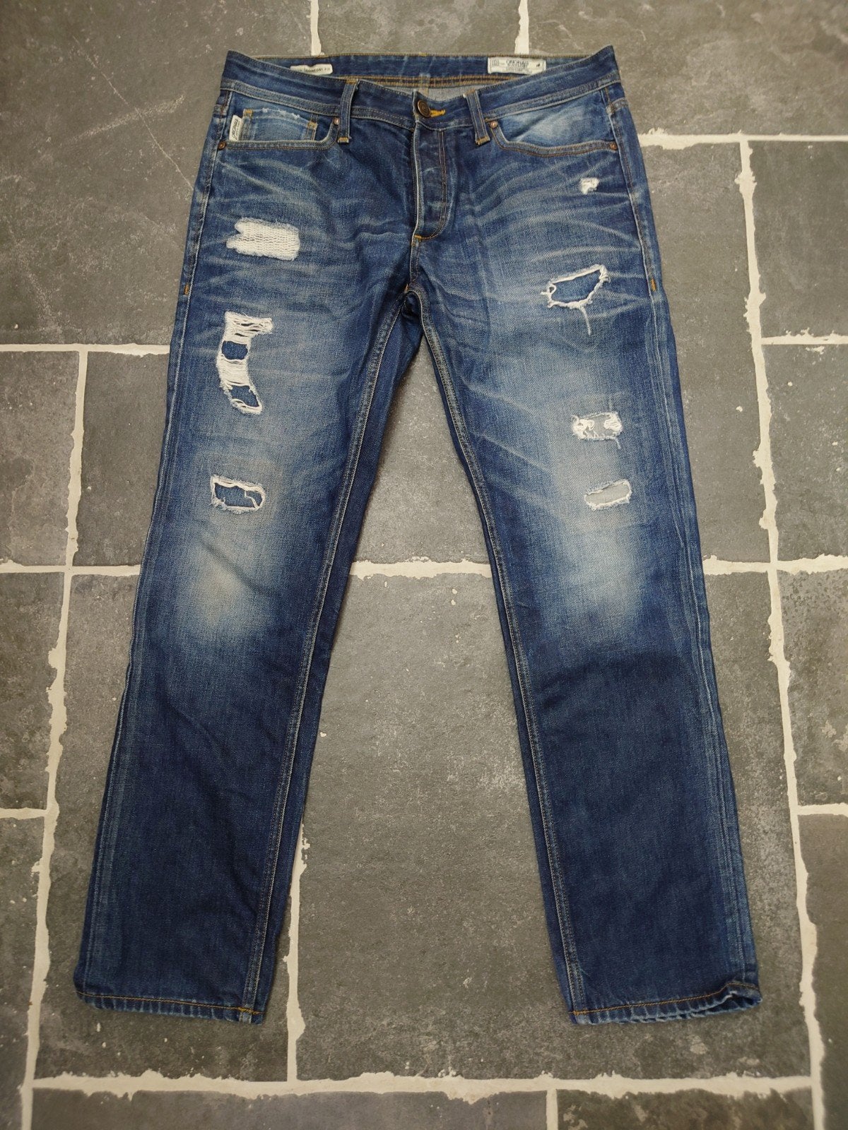 Jack & Jones, Mike, Comfort Fit,blauw,W34 L32, zgan! Rob3432, Blauw, Ophalen of Verzenden, Zo goed als nieuw, W33 - W34 (confectie 48/50)