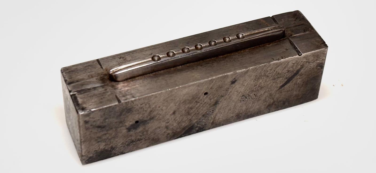 Oude stalen broche stempel matrijs goudsmid, Ophalen of Verzenden