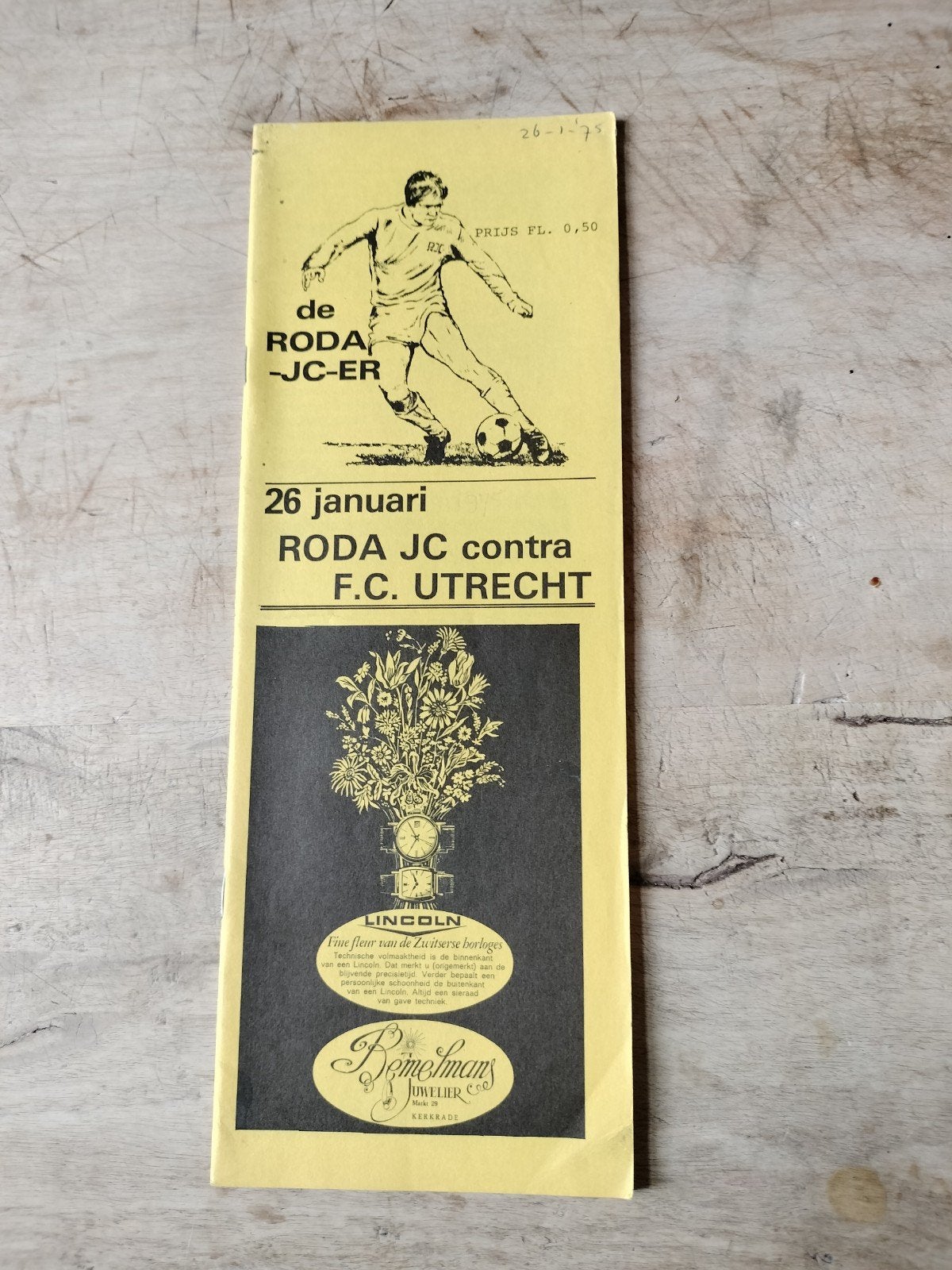 Programmaboekje Roda JC  FC Utrecht 1974-75, Verzamelen, Ophalen of Verzenden, Gebruikt