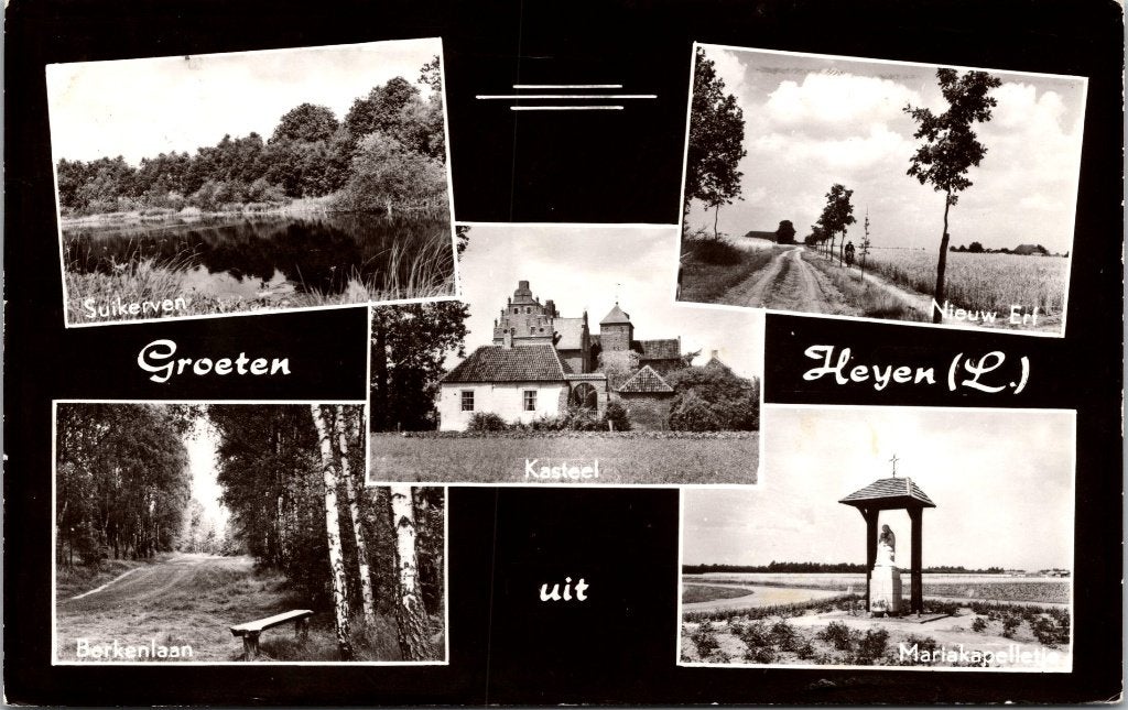 Heijen - 5 oude ansichtkaarten, Verzamelen, Verzenden, 1960 tot 1980, Gelopen, Limburg