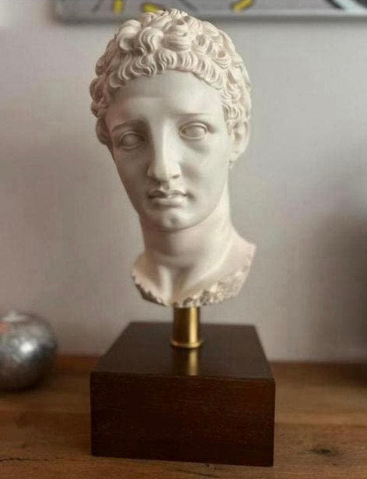 Hermes van Praxiteles, kop.. composiet by Giannelli,, Antiek en Kunst, Ophalen of Verzenden, 20 - 50 cm, Wit, Composieten