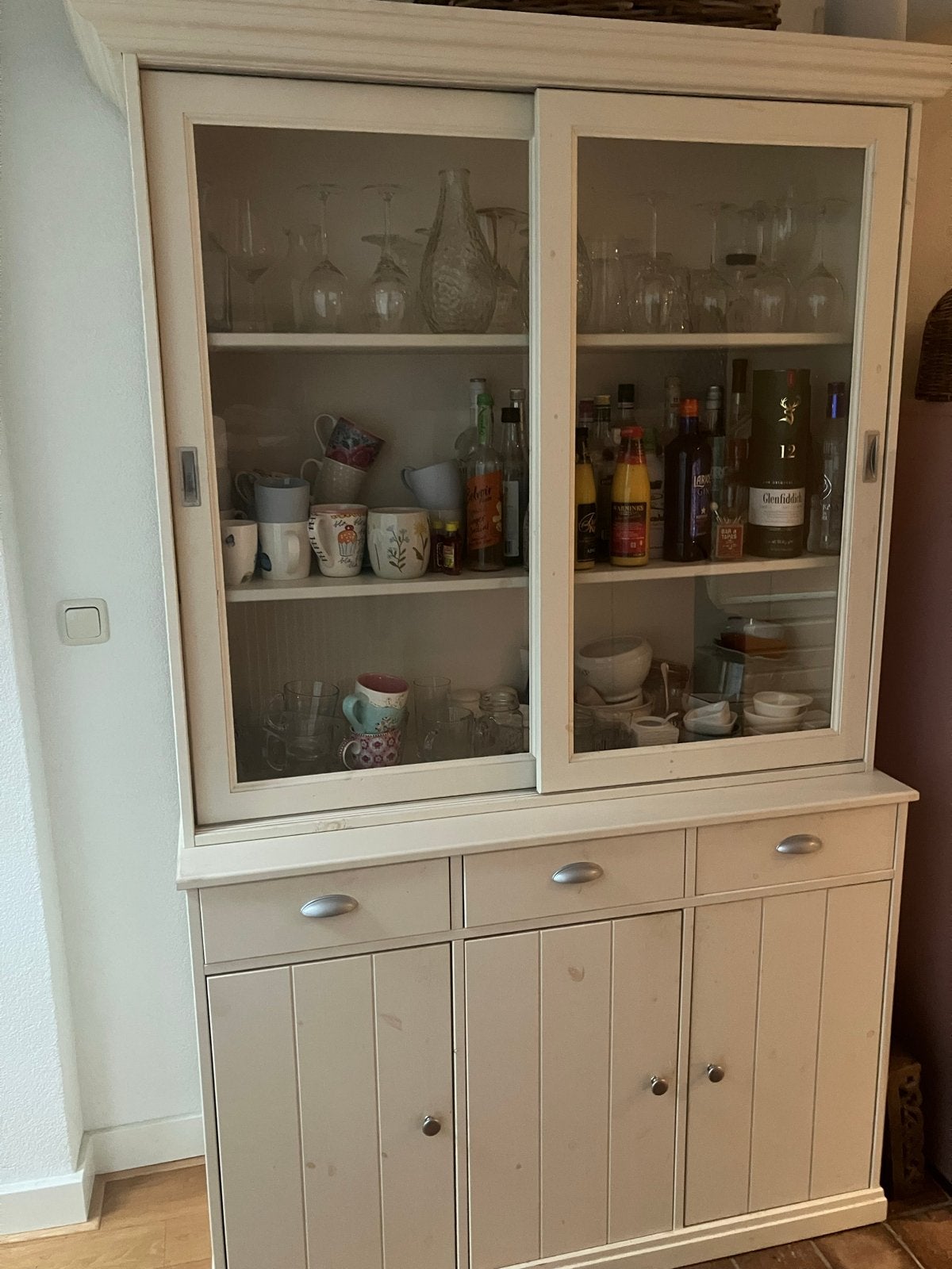 Mooie vitrine kast, Ophalen, Gebruikt, 50 tot 100 cm, 150 tot 200 cm