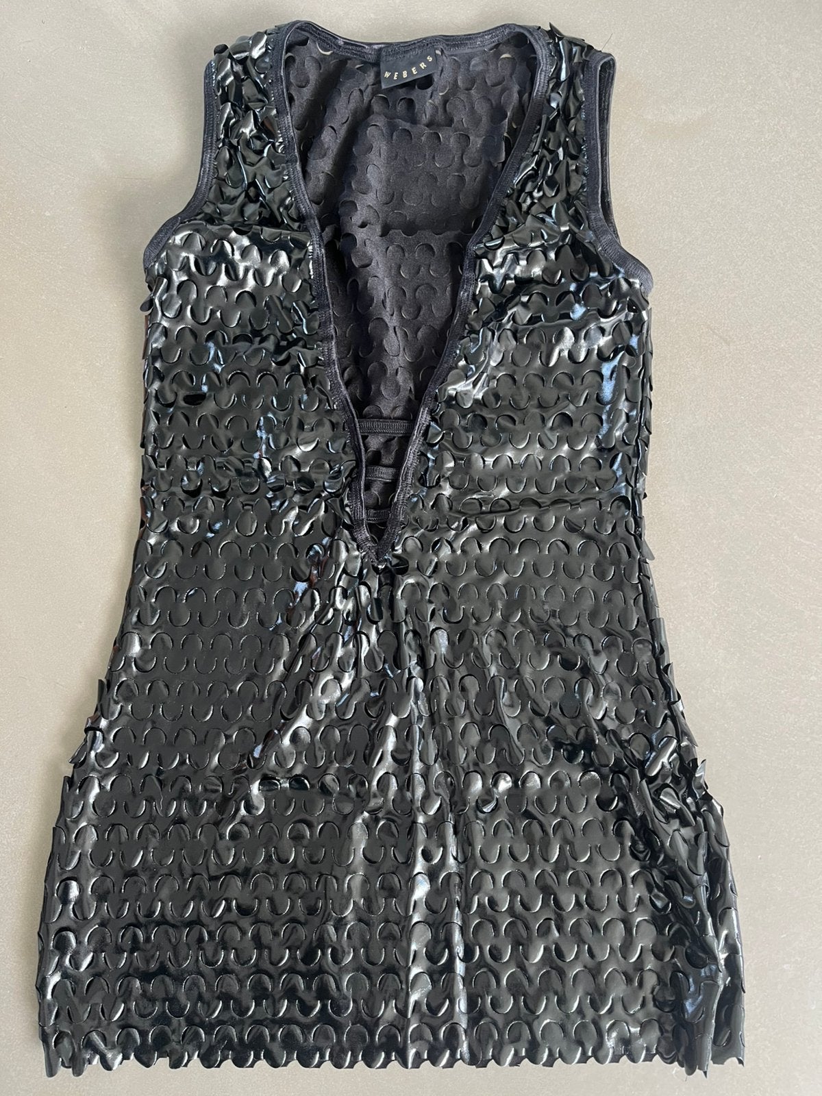 Lak setje. Zwart schub. BITCH, Kleding | Dames, Bodywarmers, Ophalen of Verzenden, Gedragen, Maat 38/40 (M), Zwart