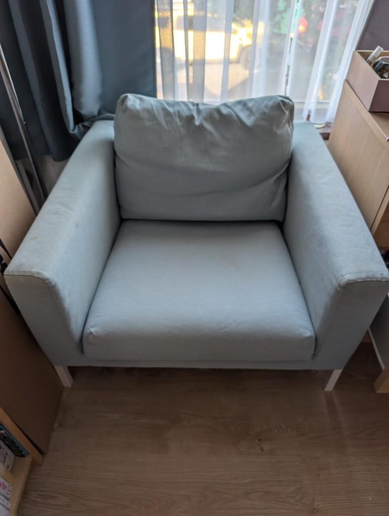 Ikea Koarp (lichtblauw), Gebruikt, 75 tot 100 cm, Stof, 75 tot 100 cm
