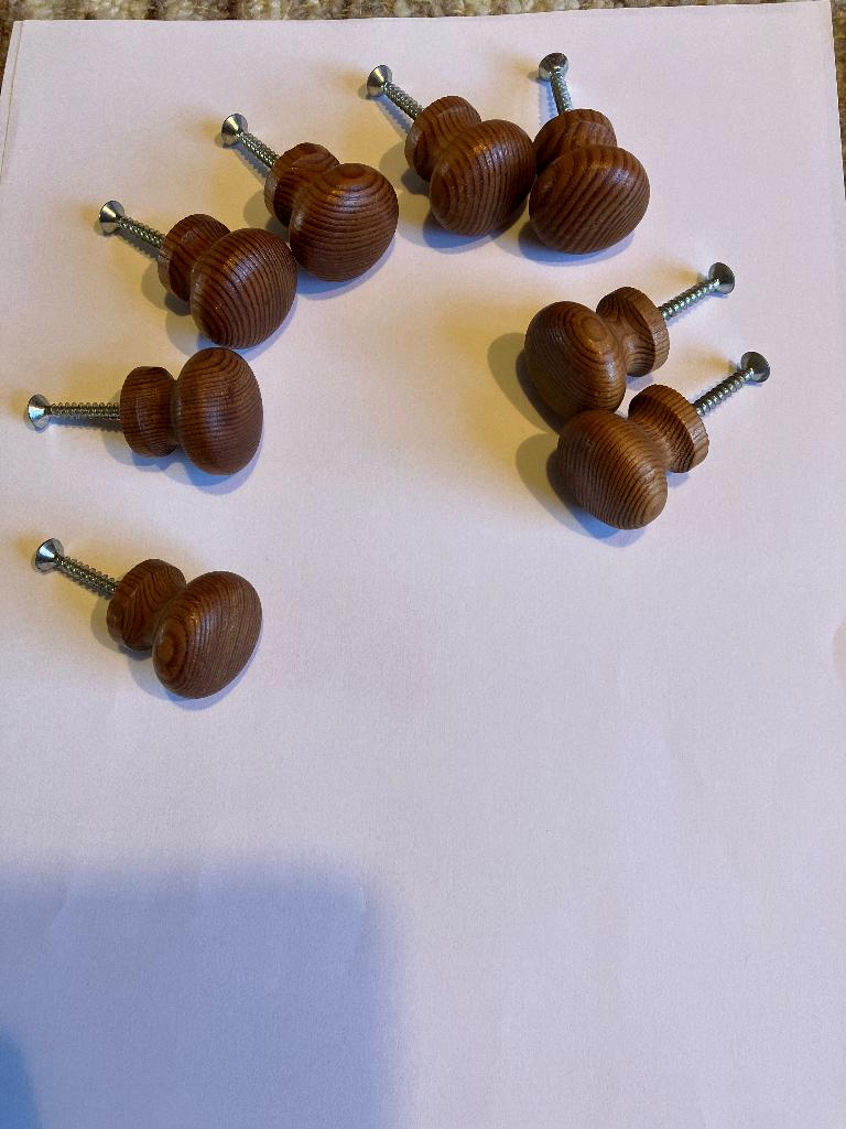 houten knopjes 8 stuks, Ophalen of Verzenden