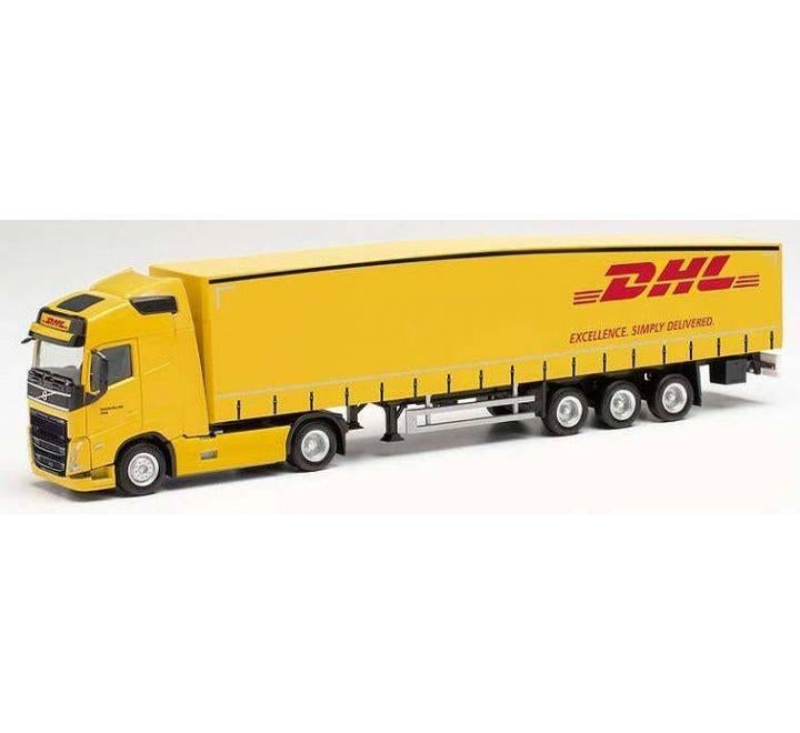 Herpa Volvo FH trekker met zeilenoplegger DHL h314626, Ophalen of Verzenden, Nieuw, Bus of Vrachtwagen, Herpa