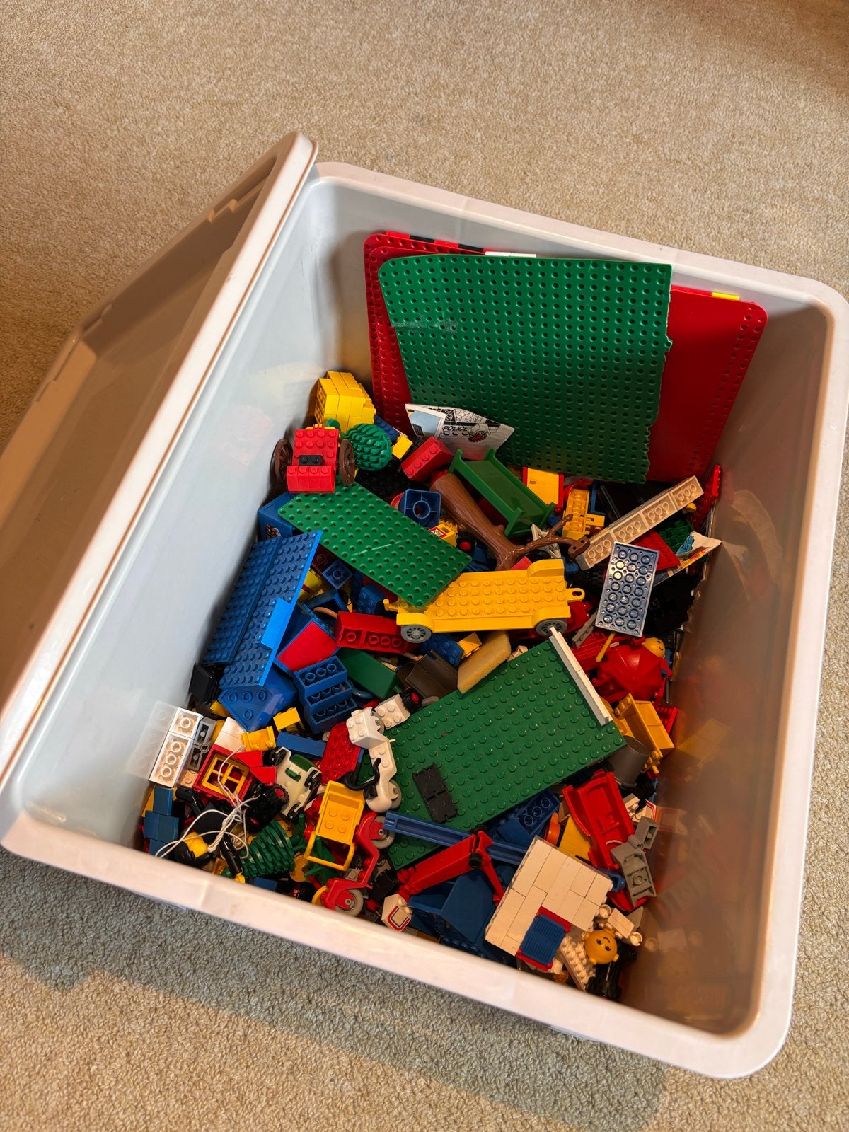 Grote doos vol oude lego., Ophalen, Gebruikt, Inclusief extra onderdelen, Lego