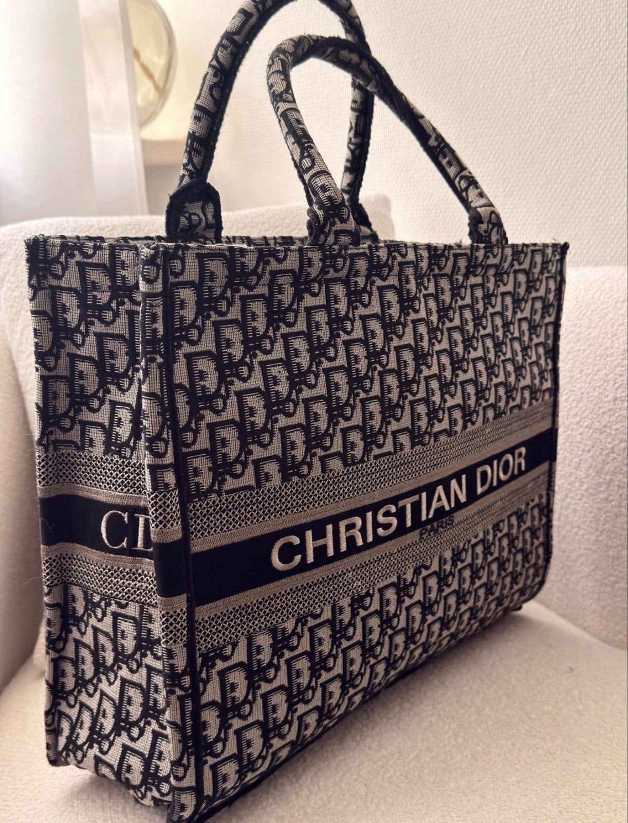 Dior Book Tote Tas - shopper bag, Ophalen of Verzenden, Zo goed als nieuw, Zwart, Shopper