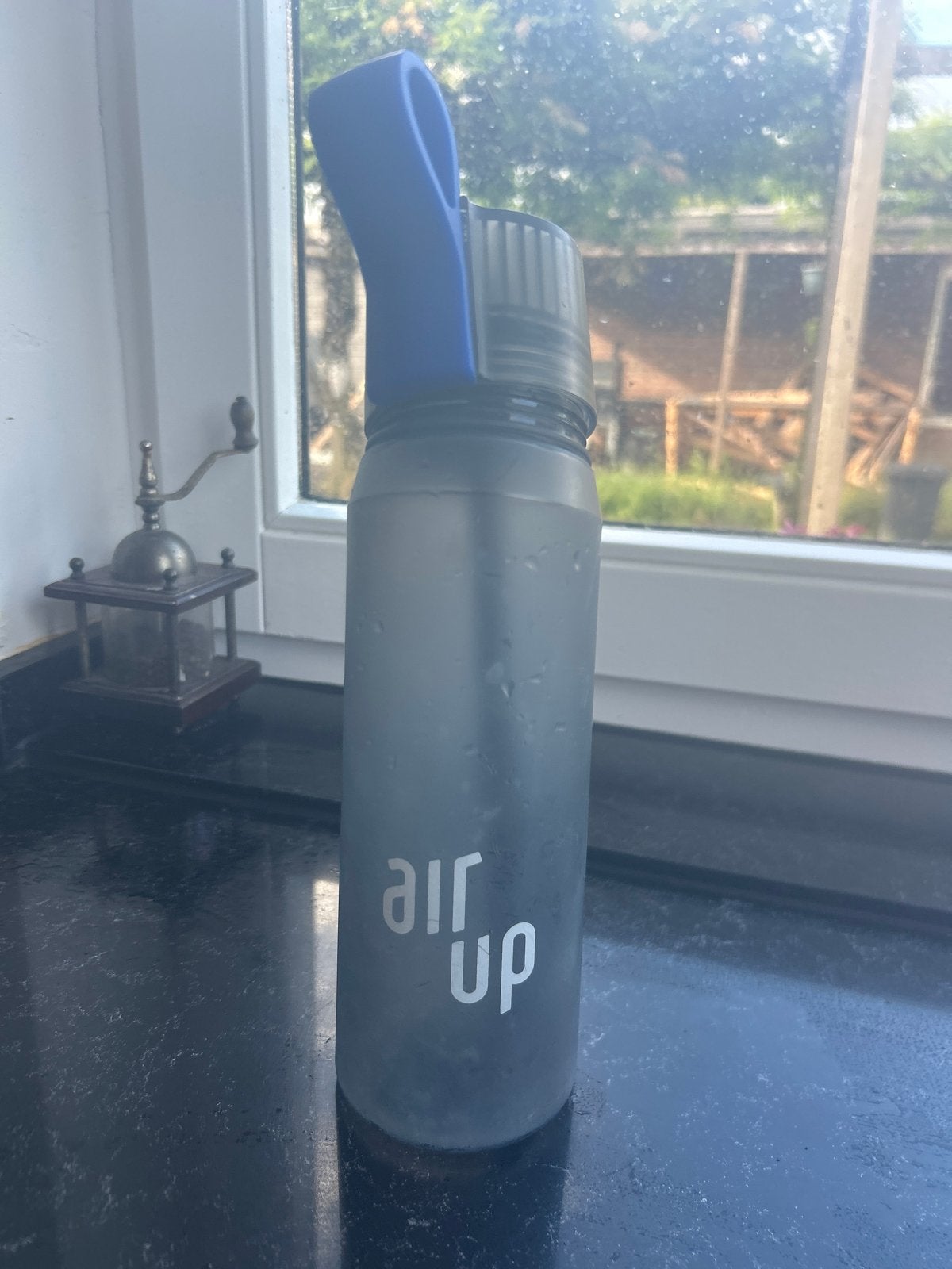 Air Up drinkfles - 650ml - Grijs met blauw mondstuk, Ophalen of Verzenden, Gebruikt