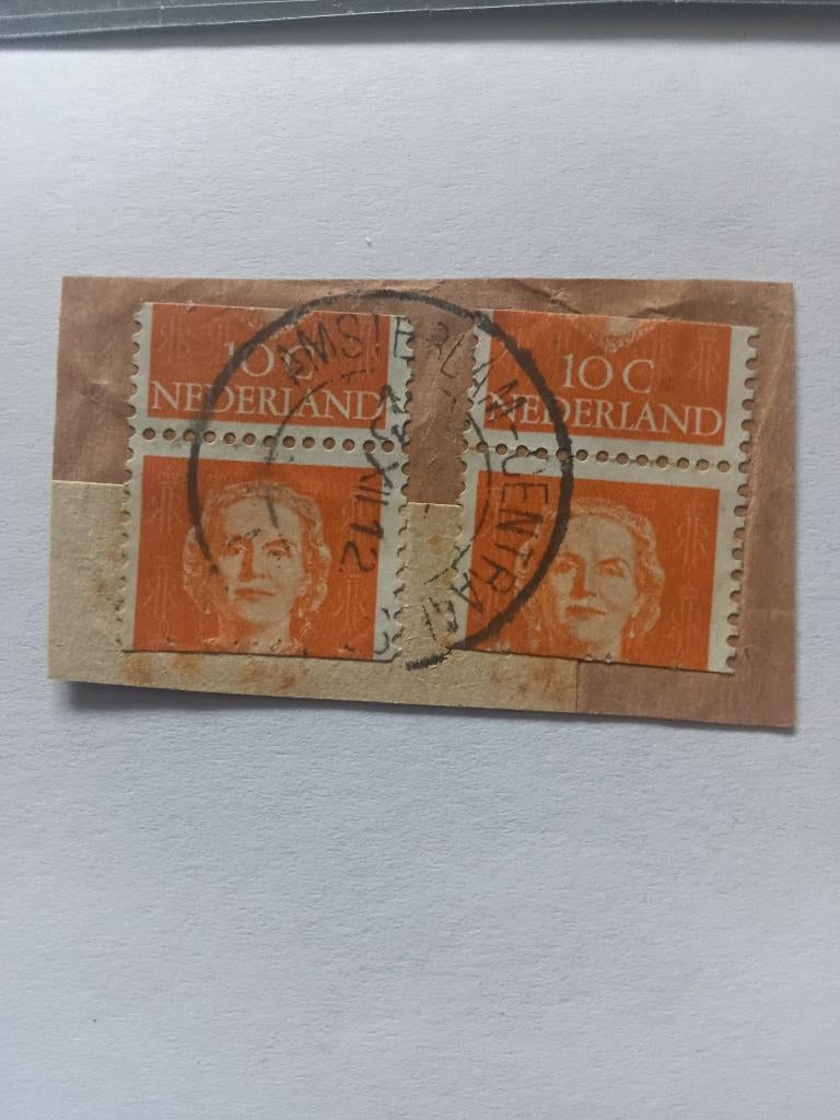 Postzegels NL rariteit, gelopen halve zegels, Verzenden, Na 1940, Gestempeld